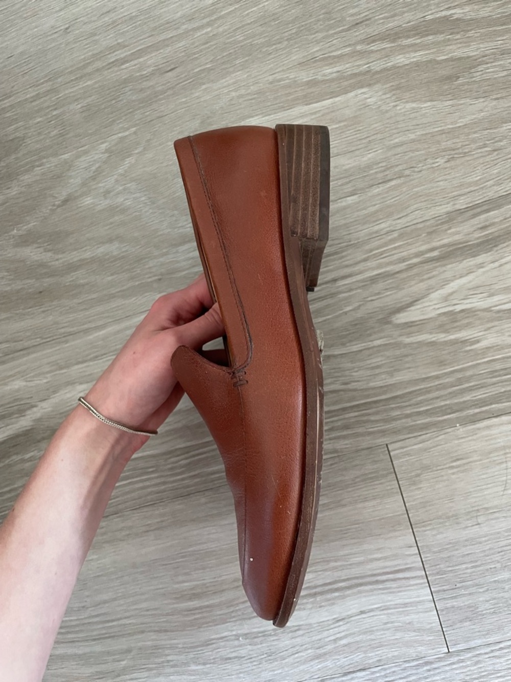 Women's Leather Slip-On Loafers in Brown - Picture 4 of 7